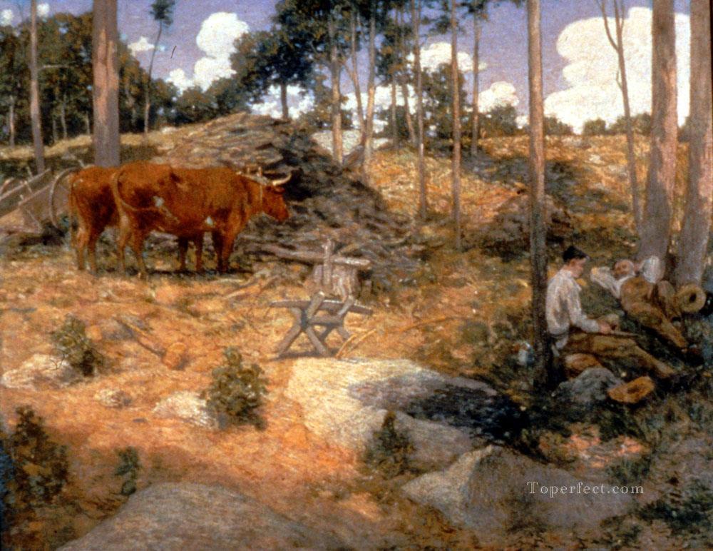 ニューイングランドの正午の休息 ジュリアン・オールデン・ウィアー油絵